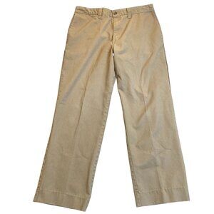 Dickies Mens Pants 34UL 34x29 Beige Flat-Front Work Cotton-Poly Blend Durable &